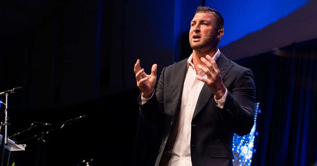 tim tebow speaking at event