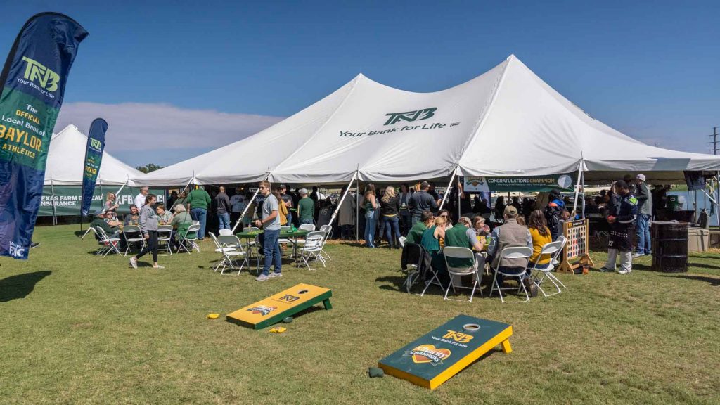 Tailgate at Baylor Home Games with TFNB Your Bank for Life